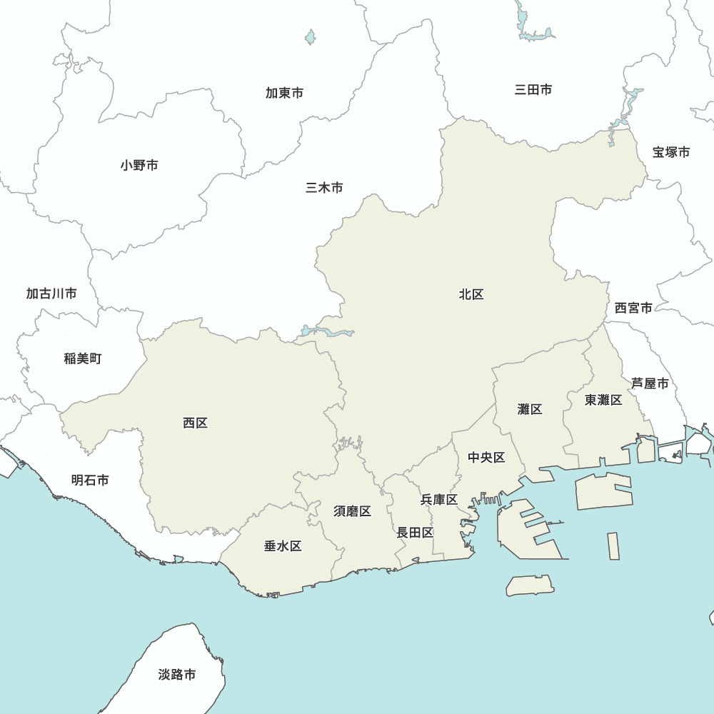 神戸市の地図
