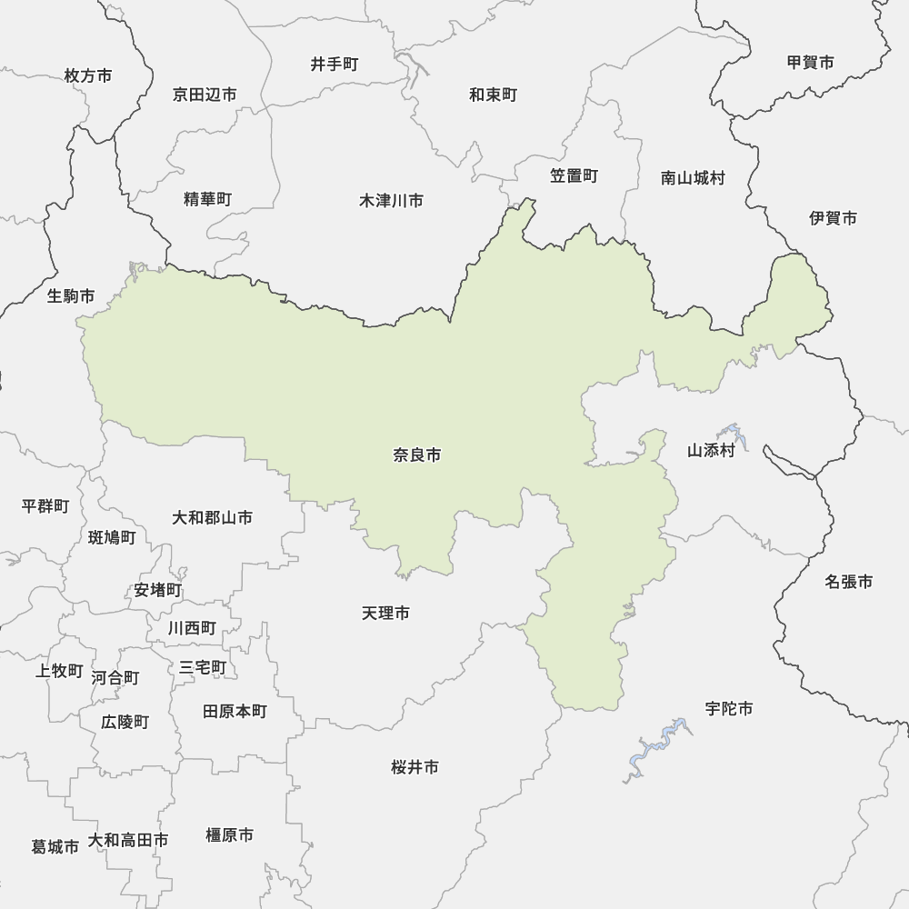 奈良市の地図