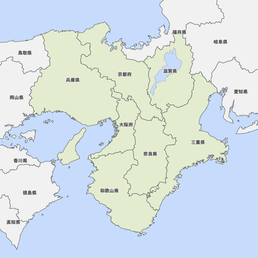 近畿地方の地図