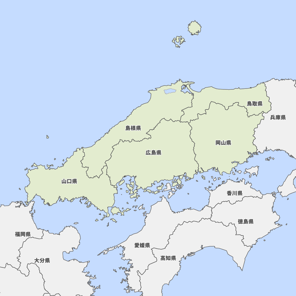 中国地方の地図