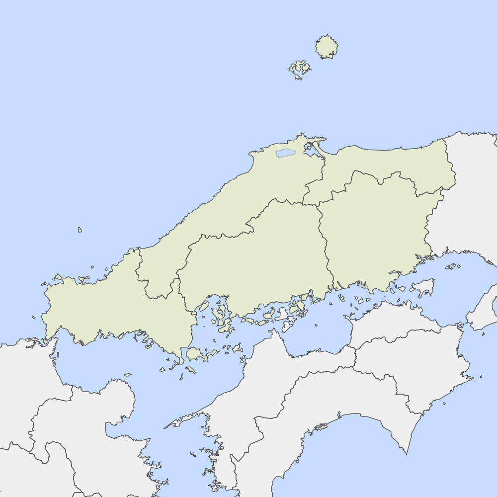 中国地方の地図