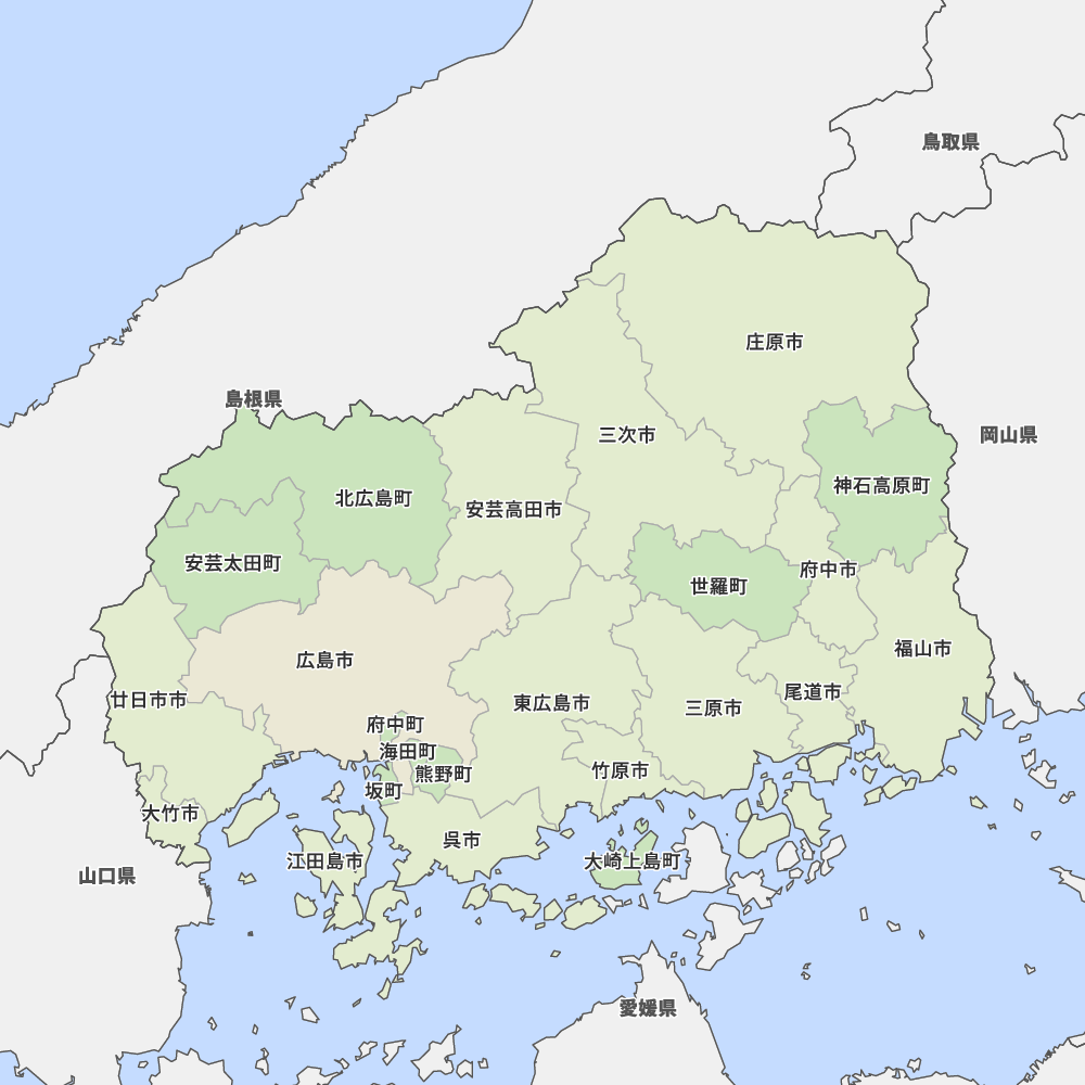 広島県の地図