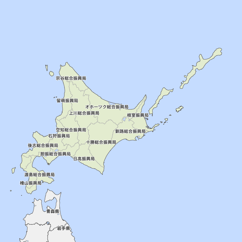 北海道の地図