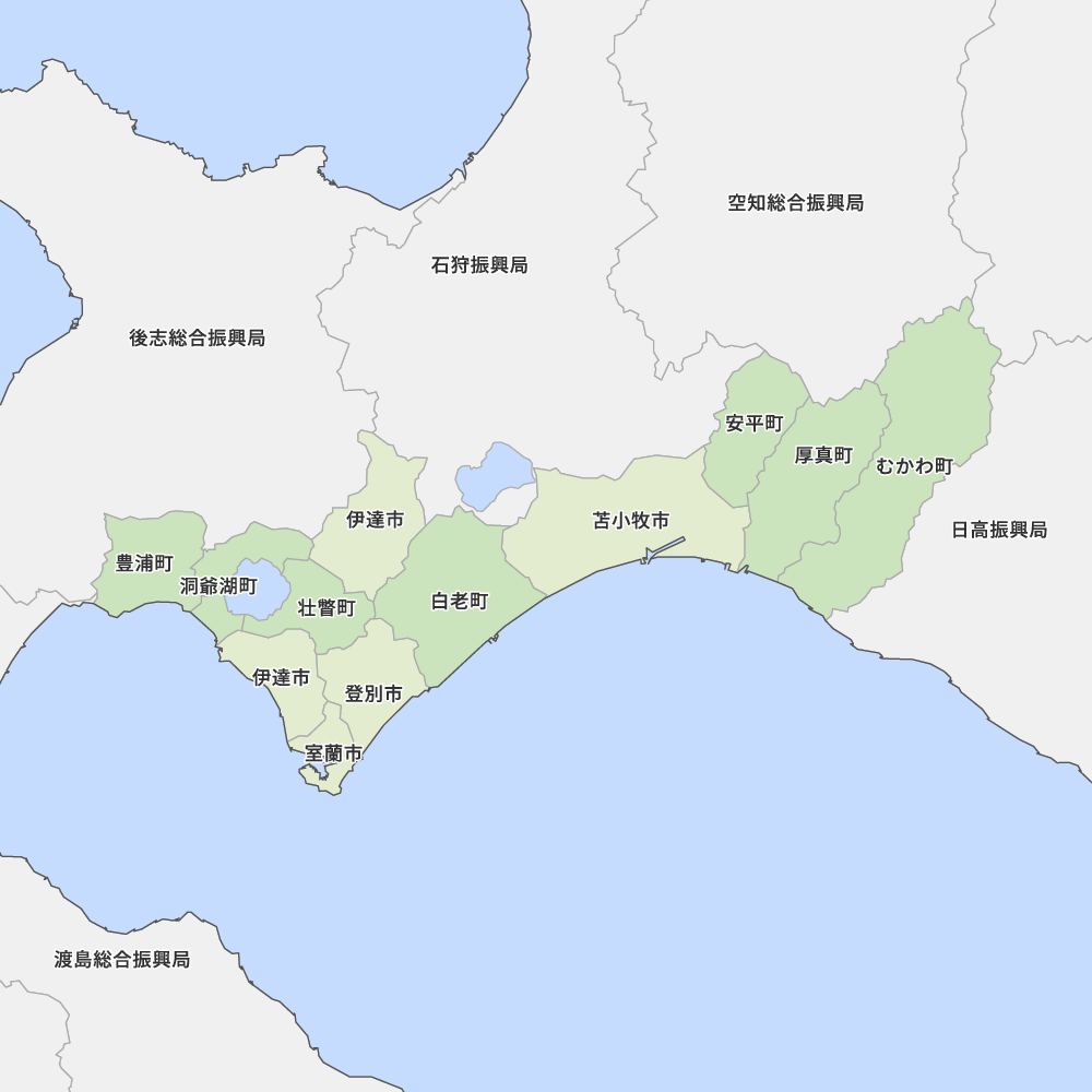 胆振総合振興局の地図