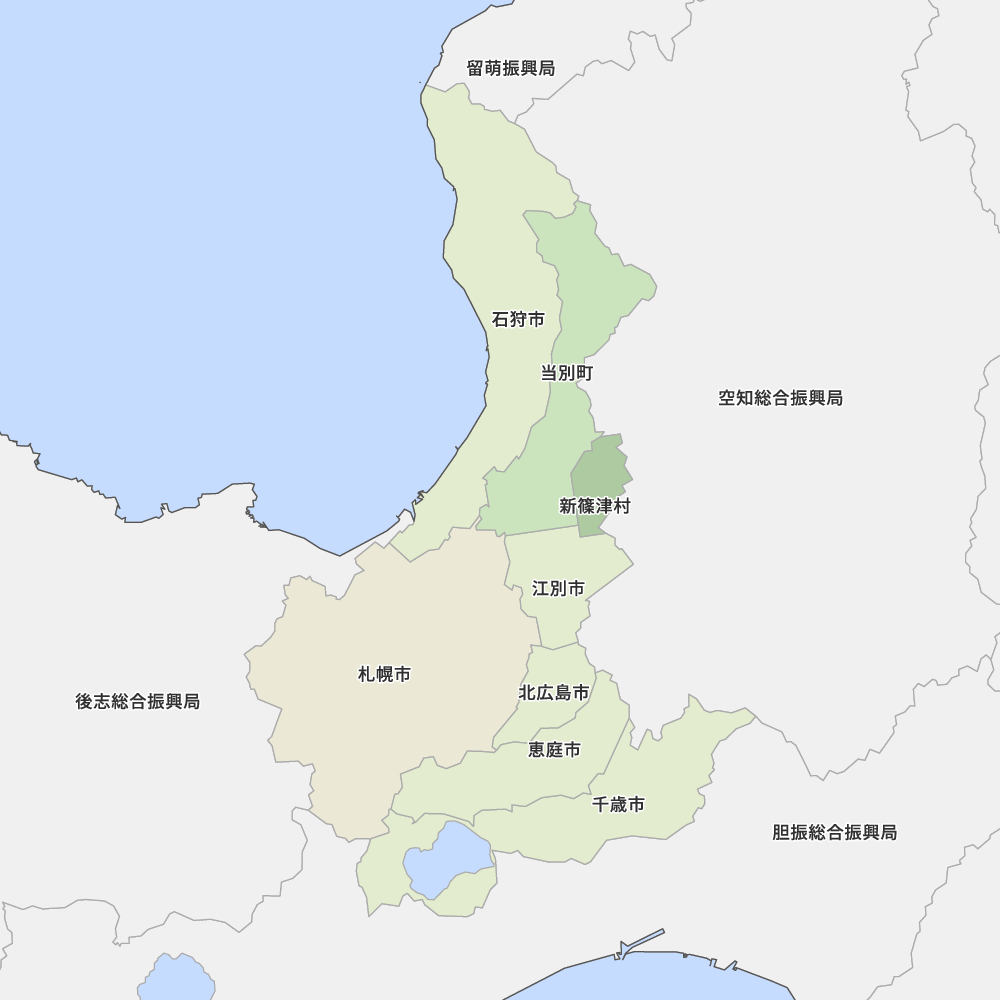 石狩振興局の地図