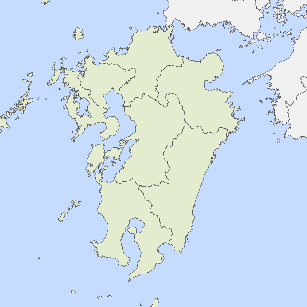 九州地方の地図