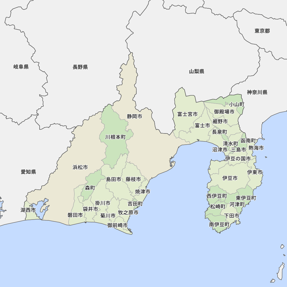 静岡県の地図